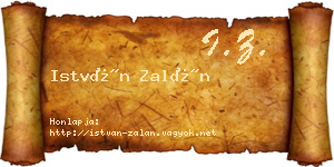 István Zalán névjegykártya